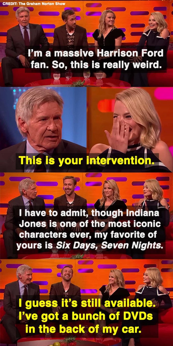Margot Robbie And Harrison Ford