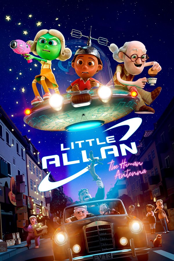 Lille Allan - den menneskelige antenne dvd release poster